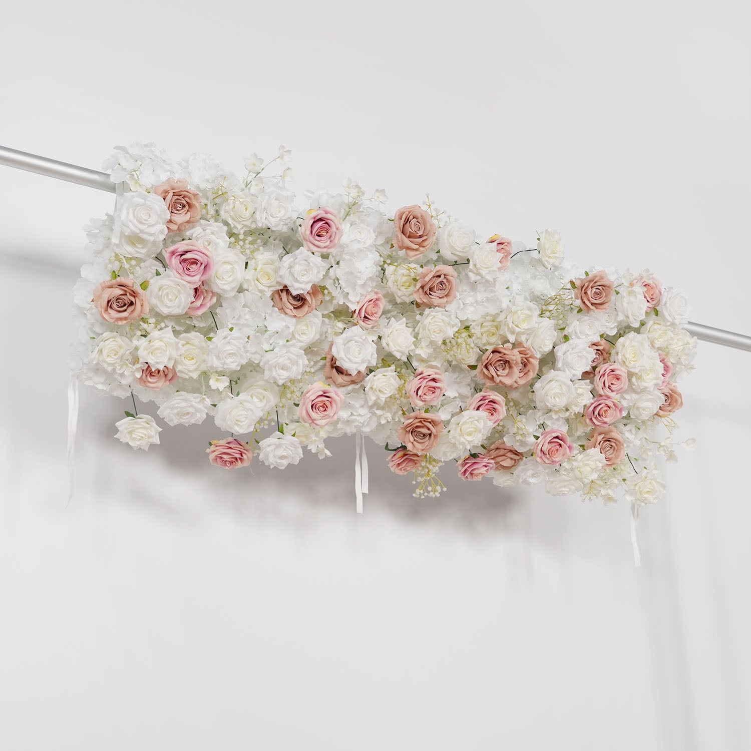 Uflower Pink Khaki Rose Wedding Background Flower Arrangement Arch Decoration